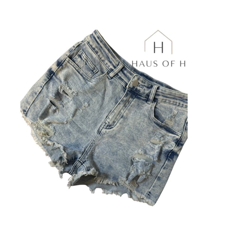 Shein cutoff lightweight denim jean shorts SZ M
